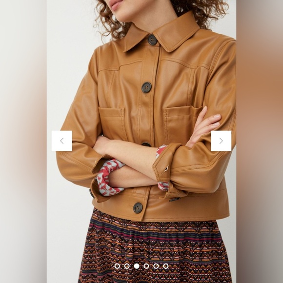 Anthropologie Katy Cropped Faux Leather Jacket - Picture 3 of 12